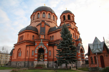 Fototapeta na wymiar The Resurrection of Christ Cathedral, Narva, Estonia