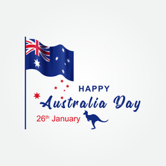 Obraz na płótnie Canvas Happy Australia Day Template Design