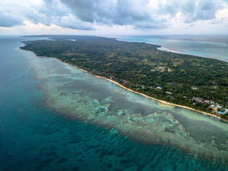 sainte marie madagascar aerial drone panorama of secluded island drone photo of madagascar © Miguel