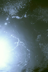 underwater texture air bubbles diving / view from under the water up, underwater background