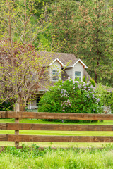 House with nice outdoor landscape in Vancouver, Canada.