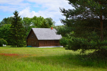 old barn in the field