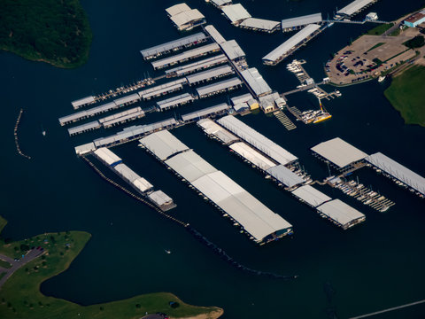 Aerial View Of Lewisville Lake, Texas