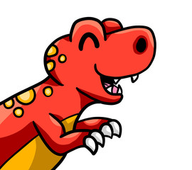 Adorable Stylized Red T Rex