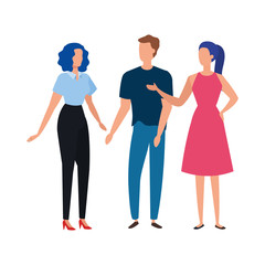 Obraz premium business people elegant avatar character vector illustration design