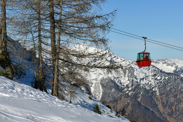 Seilbahn auf die Katrinalm in Bad Ischl (Salzkammergut, Bezirk Gmunden, Oberösterreich,...