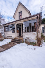 An Old House in Disrepair in Vancouver, Canada.