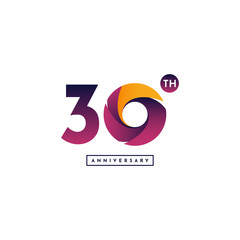 30 Years Anniversary Template Design