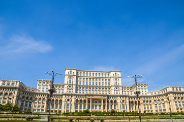 Fototapeta na wymiar The Palace of the Parliament, Bucharest, Romania