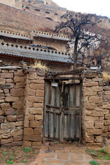 Plakat Shanxi Mountain Village Architectural Scenery in China