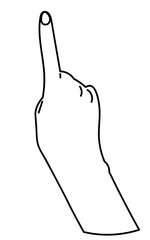 上向きの手　白黒　爪あり