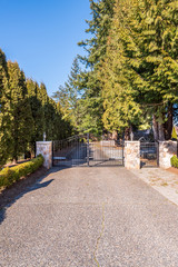 Fototapeta premium A nice gate of a house in Vancouver, Canada.