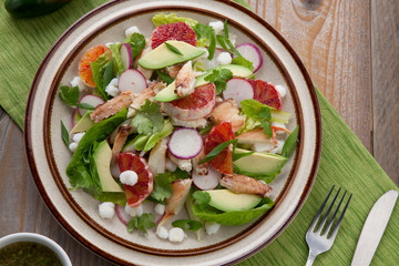 Blood Orange Crab Posole Salad