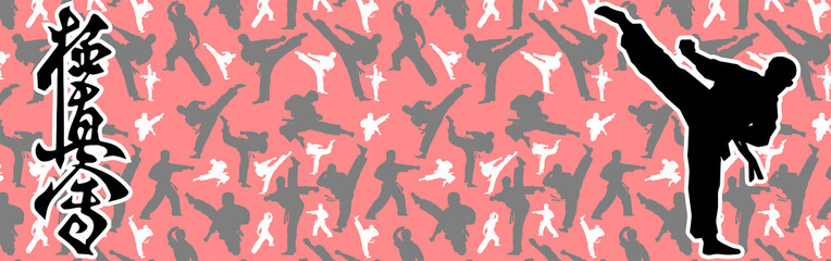 Martial art colored simbol design. Karate emblem. © master_77