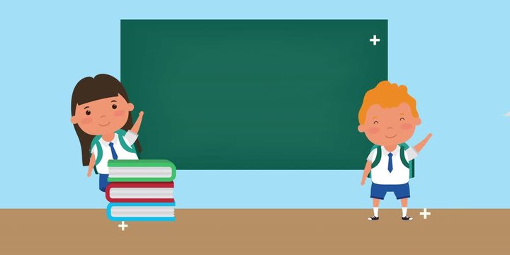 back to school season with little kids and chalkboard