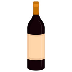Isolated wine bottle icon