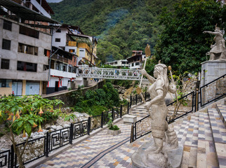 Obraz premium Aguas Calientes town Machu Picchu town