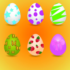 Easter eggs in different colors