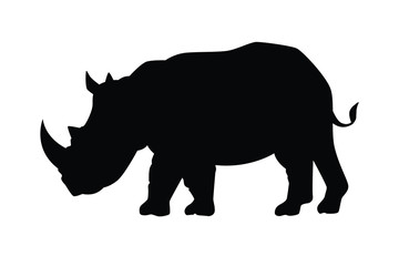 Rhinoceros ancient  animal silhouette vector © Flatman vector 24