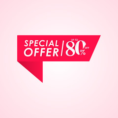 Discount Special Offer up to 80% off Label Vector Template Design Illustration