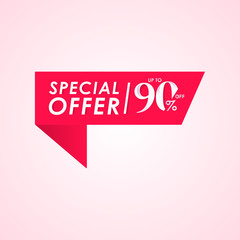 Discount Special Offer up to 90% off Label Vector Template Design Illustration