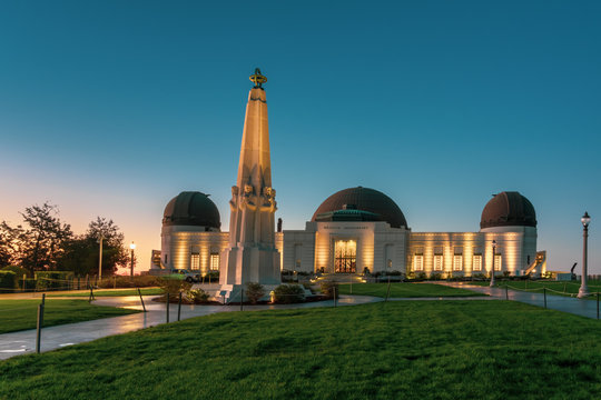 Griffith Observatory At Sunrise, Near Los Angeles And The Hollywood Bowl