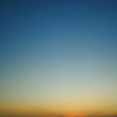 colorful light on clear sunset sky