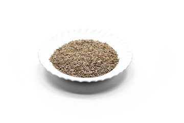 Cumin seeds isolated on white background