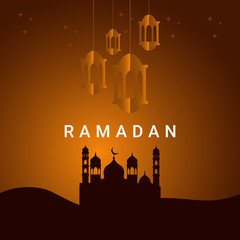 Ramadan Kareem Vector Template Design Illustration