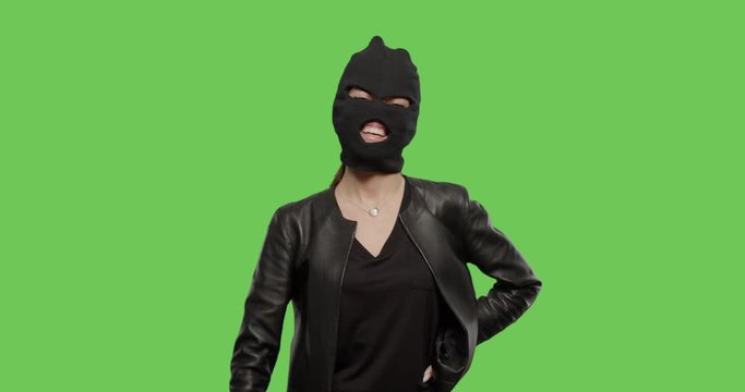 woman in burgal mask
