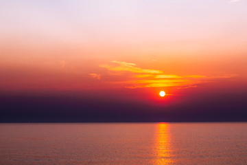 Sunset over the sea.