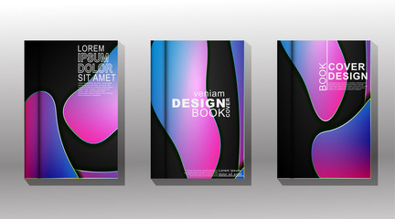 Minimal cover design. gradient liquid form. vector illustration. New texture for your design.