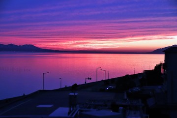 Obraz premium 宍道湖の夕日
