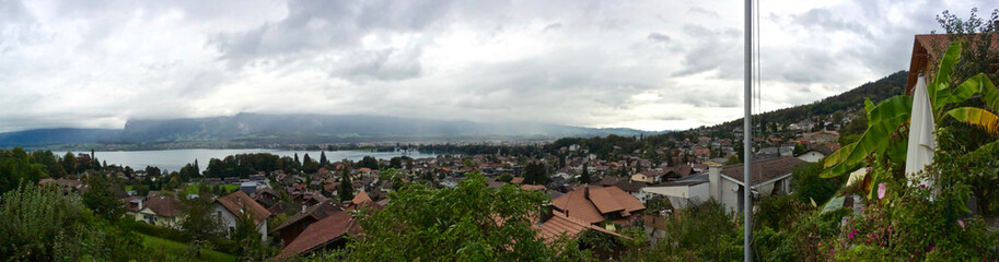 Fototapeta na wymiar Panoramas Hünibach, Bern, Switzerland Apple iPhone 5s