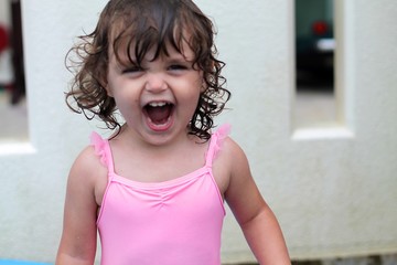 little girl in a swim suit