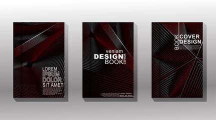 Minimal cover design. straight line shape with overlapping red and white gradients. vector illustration. New texture for your design.