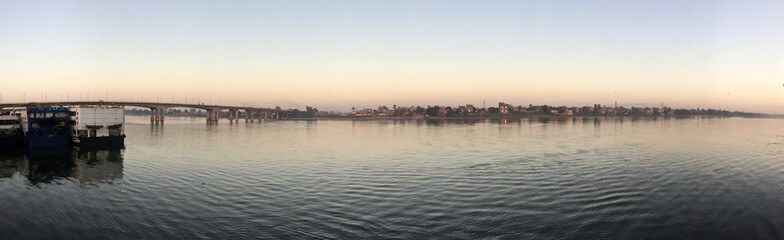 Fototapeta na wymiar Panoramas Nile River, Egypt Valley of the Kings & Luxor Temple Kryon Middle East Power Journey in Egypt iPhone 6