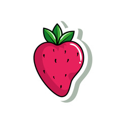 delicious strawberry pop art style icon vector illustration design