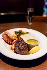 Steak and Lobster Dinner