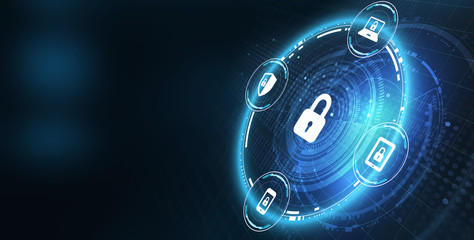 Cyber security data protection business technology privacy concept.