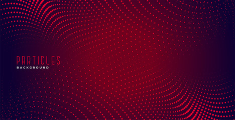 abstract red particles digital dots background design