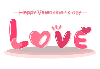 LOVE Happy Valentines day card,Wallpaper, flyers, invitation, posters, brochure, banners.