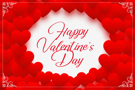 beautiful red hearts happy valentines day  background