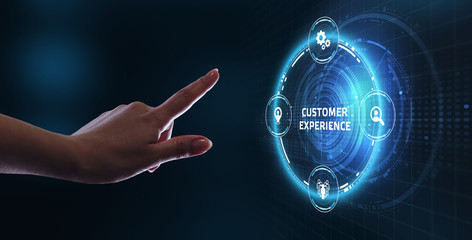 Business, Technology, Internet and network concept. Technology future. Young businessman, working...