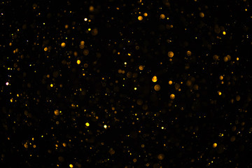 Beautiful bokeh on a black background