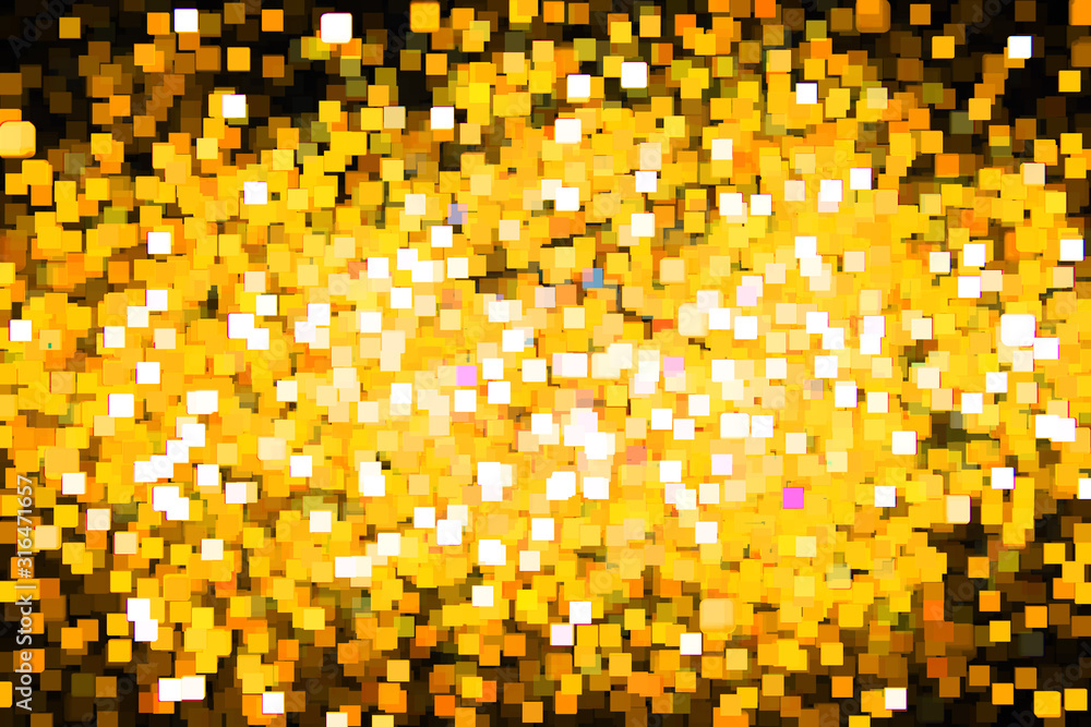Poster Beautiful bokeh on a black background