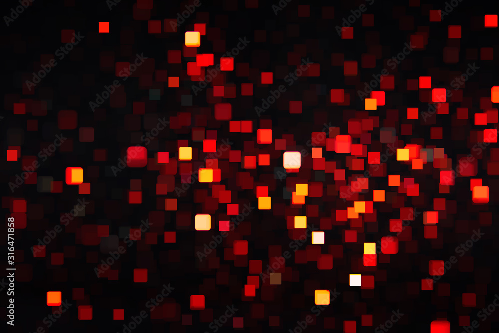 Poster beautiful bokeh on a black background