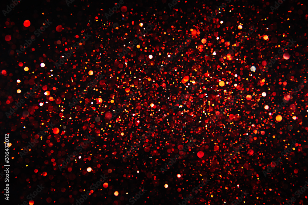 Poster beautiful bokeh on a black background