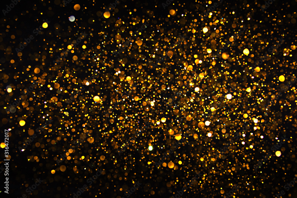 Poster beautiful bokeh on a black background