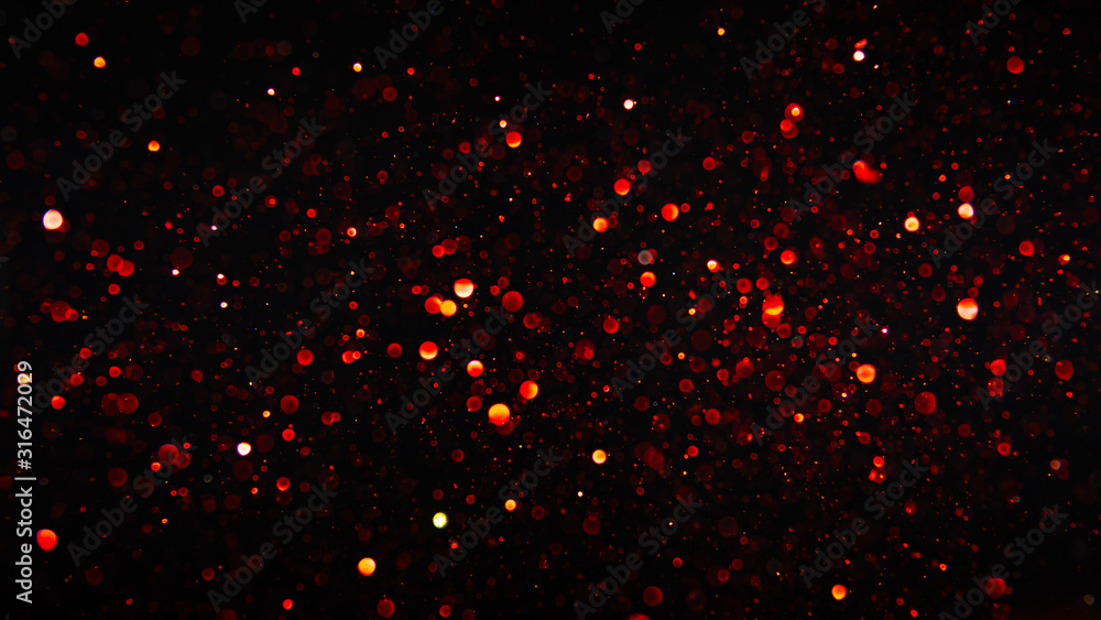 Poster beautiful bokeh on a black background